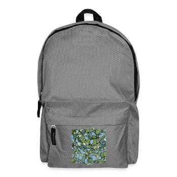 Blue Hydrangeas – Modern Floral Illustration - Backpack - elephant grey - Front