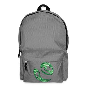 Dance of the Algae – Chaos Art - Backpack - elephant grey - Front