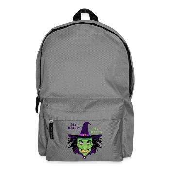 Mon balai, mon t-shirt de sorcière des règles - Sac à dos - gris éléphant - Devant