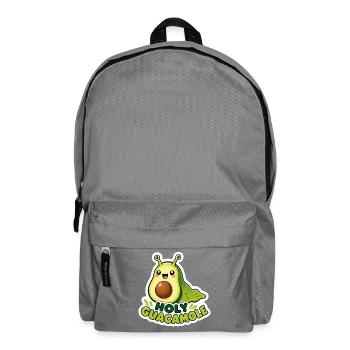 Cute Avocado Slug Holy Guacamole Pun - Backpack - elephant grey - Front