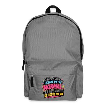 J’ai essayé d’être normal – Humour rétro - Sac à dos - gris éléphant - Devant