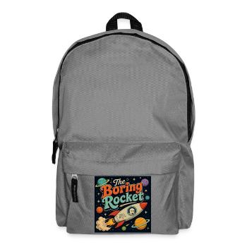 The Boring Rocket – Retro Space Travel - Backpack - elephant grey - Front