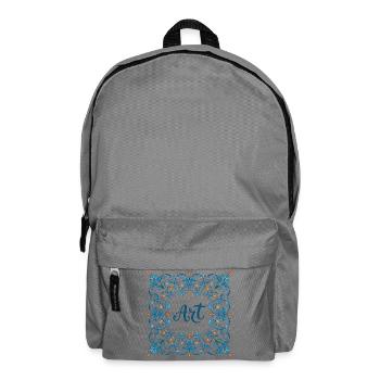 Ornate "ART" lettering – Creative Design - Backpack - elephant grey - Front