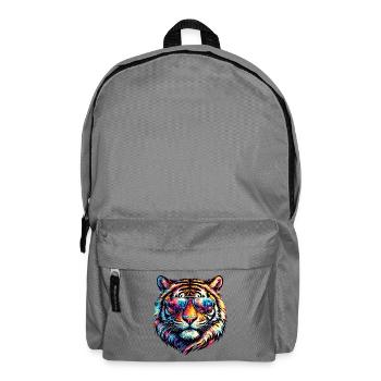 Psychedelic Tiger with Sunglasses - Backpack - elephant grey - Front