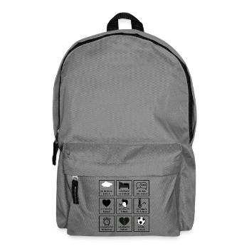Ich bin Fußball – Fußballfan Grid Design - Rucksack - Mittelgrau - Vorne