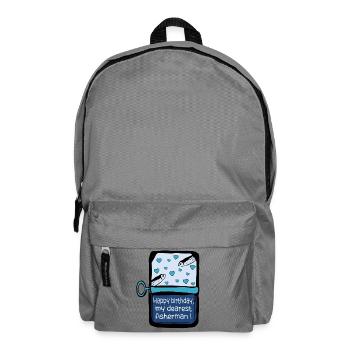 Birthday Fisherman Sardines - Backpack - elephant grey - Front