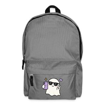 Selfie fantôme de la génération Z Kawaii Lunettes de soleil cool Spooky C - Sac à dos - gris éléphant - Devant