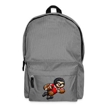 Cute sloth playing rugby - Backpack - elephant grey - Front