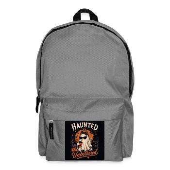 Haunted & Unbothered Halloween - Backpack - elephant grey - Front