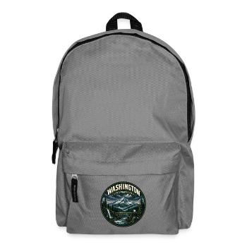 Washington Evergreen State Vintage Eagle Abzeichen - Rucksack - Mittelgrau - Vorne