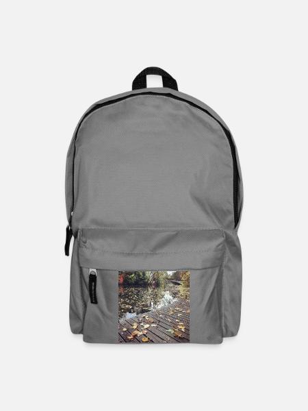 Herbstpfad am Wasser - Rucksack - Mittelgrau