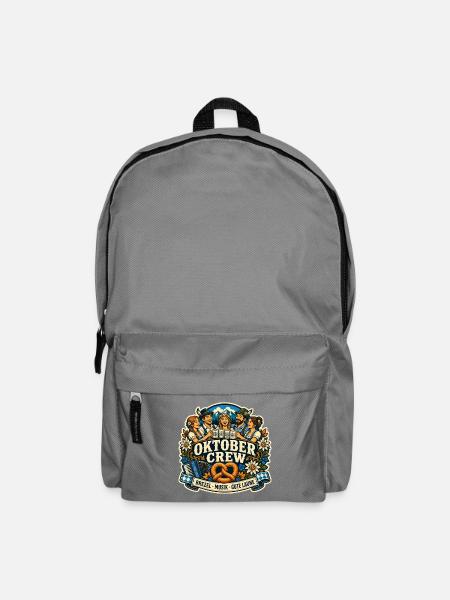 Oktober Crew – Brezel Musik gute Laune - Rucksack - Mittelgrau