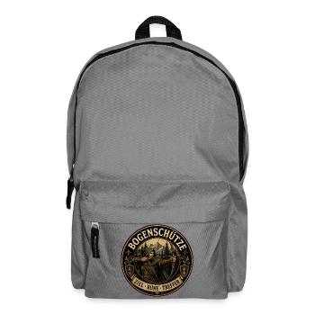 Bogenschütze – Ziel. Ruhe. Treffer. - Rucksack - Mittelgrau - Vorne