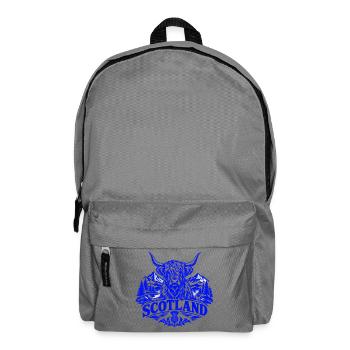 Highland Cow Crest in Schottland - Rucksack - Mittelgrau - Vorne