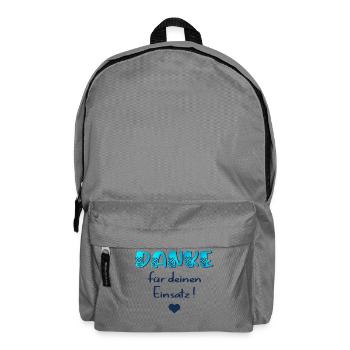 Danke für Einsatz - Rucksack - Mittelgrau - Vorne