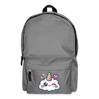 Funkelnde Pastell-Einhornwolke - Rucksack - Mittelgrau - Vorne