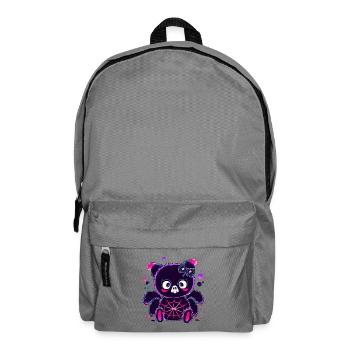 Neon Pandabär mit Spinnennetz - Rucksack - Mittelgrau - Vorne