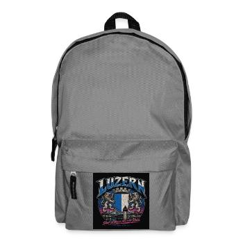 Luzern Crest: Löwen & See Panorama - Rucksack - Mittelgrau - Vorne