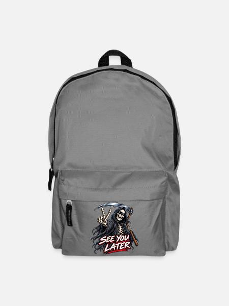 See You Later Sensenmann Motiv - Rucksack - Mittelgrau