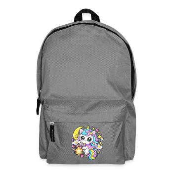Astral Kawaii Pastell-Einhorn - Rucksack - Mittelgrau - Vorne