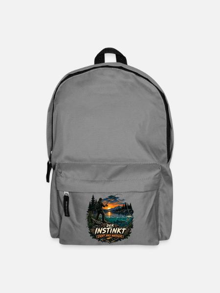 Der Instinkt zieht ans Wasser - Rucksack - Mittelgrau
