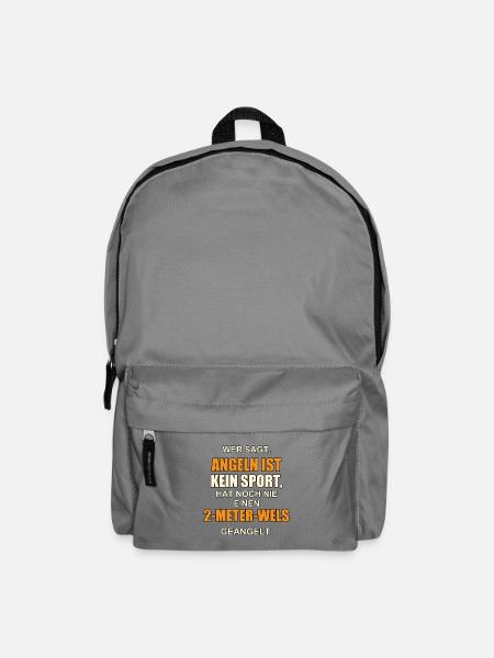 Angeln ist kein Sport Wels - Rucksack - Mittelgrau