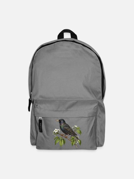 Europäischer Star – Sturnus vulgaris - Rucksack - Mittelgrau
