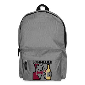Sommelier Weinprobe Wappen - Rucksack - Mittelgrau - Vorne