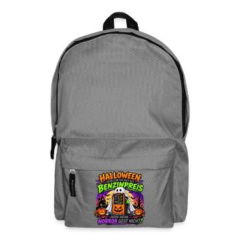 Halloween Benzinpreis Spuk - Rucksack - Mittelgrau - Vorne