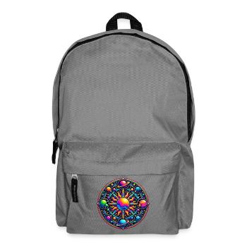 Kosmisches Sonnenmandala - Rucksack - Mittelgrau - Vorne