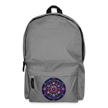 Psy Circle Kosmische Geometrie - Rucksack - Mittelgrau - Vorne