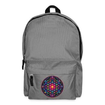 Psy Circle Neon Mandala - Rucksack - Mittelgrau - Vorne
