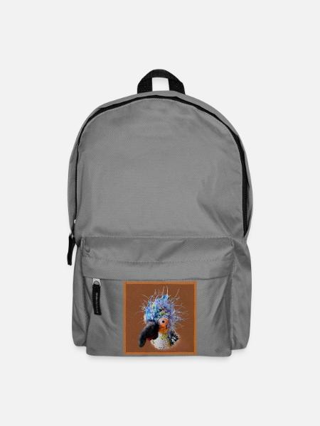 Krallo Kreisch™ Kultvogel Pop-Out Lederoptik braun - Rucksack - Mittelgrau