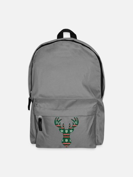 Strick Hirsch - Rucksack - Mittelgrau