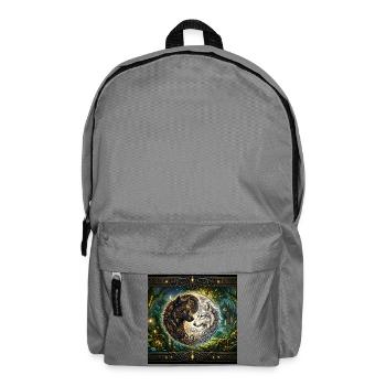 Celtic Wolves Yin Yang – Steampunk-Harmonie - Rucksack - Mittelgrau - Vorne