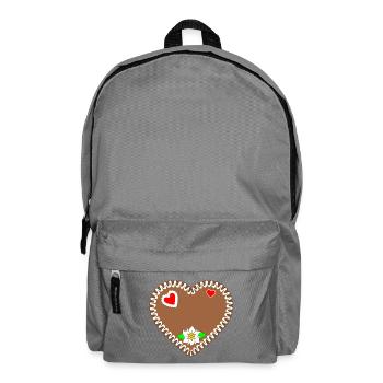 Lebkuchenherz - Rucksack - Mittelgrau - Vorne