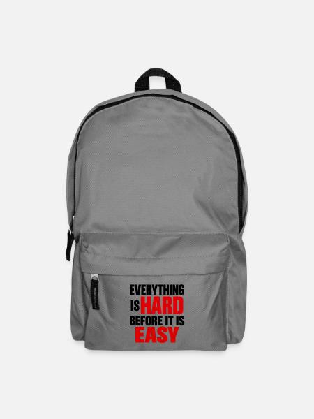 Alles ist schwer, bevor es einfach ist, motivierend - Rucksack - Mittelgrau