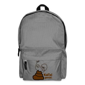 Kotal genial Kacke Kot Scheisse Haufen WC Hunde  - Rucksack - Mittelgrau - Vorne
