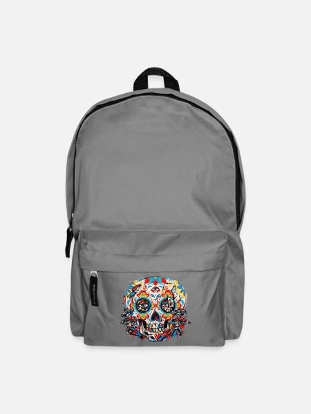 Fiesta de la Muerte Sugar Skull Design - Rucksack - Mittelgrau