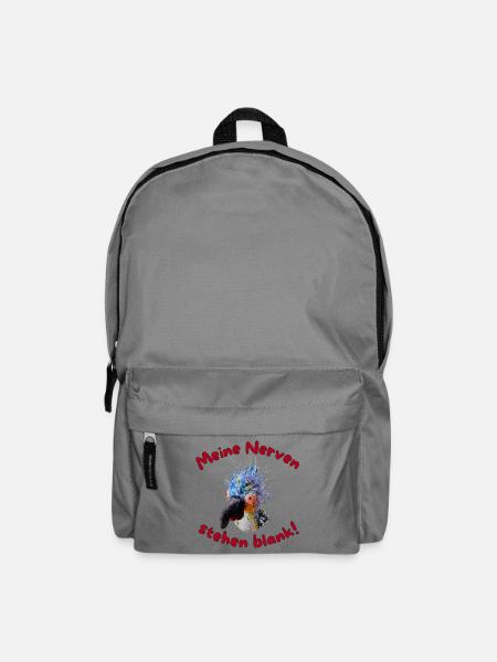 Krallo Kreisch™ Meine Nerven stehen blank! - Rucksack - Mittelgrau
