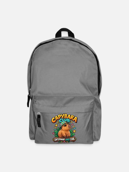 Capybara Club – Entspannt aber cool - Rucksack - Mittelgrau