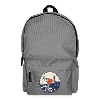 Leuchtturm Patch Abendrot - Rucksack - Mittelgrau - Vorne