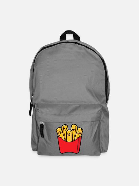 Happy Fries Cartoon-Paket - Rucksack - Mittelgrau