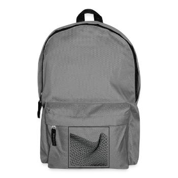 Geometrische Wellenlandschaft - Rucksack - Mittelgrau - Vorne
