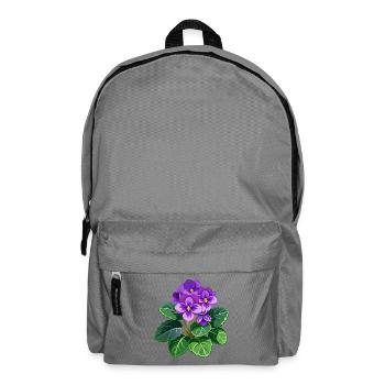 Afrikanische Veilchen - Rucksack - Mittelgrau - Vorne