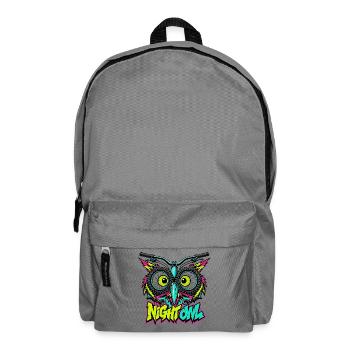Neon Night Owl Mountainbike-Kunst - Rucksack - Mittelgrau - Vorne