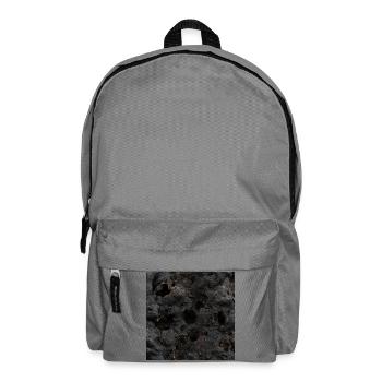 Texturiertes, dunkles vulkanisches Gestein - Rucksack - Mittelgrau - Vorne