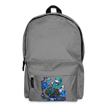KI-Robotergehirn in Aktion - Rucksack - Mittelgrau - Vorne