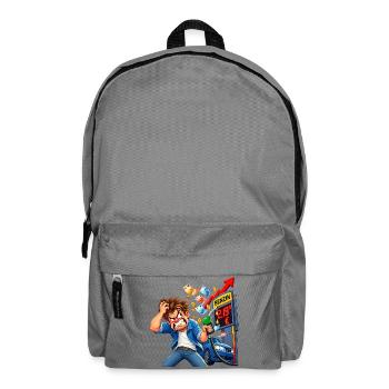 Tankpreis-Wut am Zapfhahn - Rucksack - Mittelgrau - Vorne