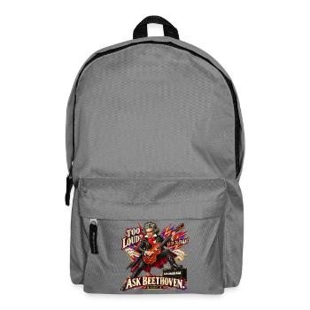 Lustiges Beethoven-Geschenk – Zu laut? Frag Beethoven! - Rucksack - Mittelgrau - Vorne